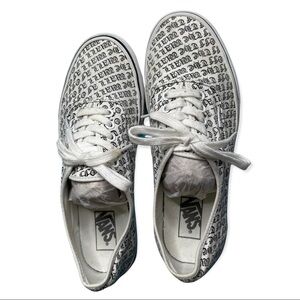 Vans Off The Wall Print White Sneakers Sz 11/9.5